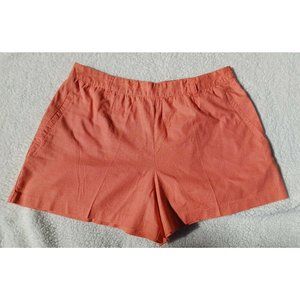 Cooperative Orange Striped High ​Waisted Shorts Size 12 100% Cotton